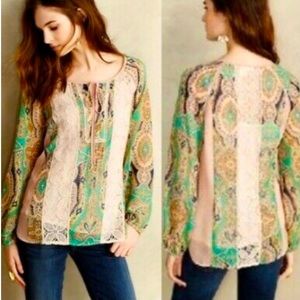 Anthropologie Meadow Rue Giada Peasant Top SzM
